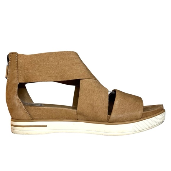 EILEEN FISHER Sport Tumbled Leather Sneaker Sandal in Honey Size 7.5 - Picture 2 of 11